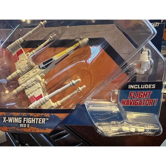 Hot Wheels STAR WARS X-WING Fighter Red 5 Millennium Falcon Tie Fighter 2014 NEW - Picture 9 of 12